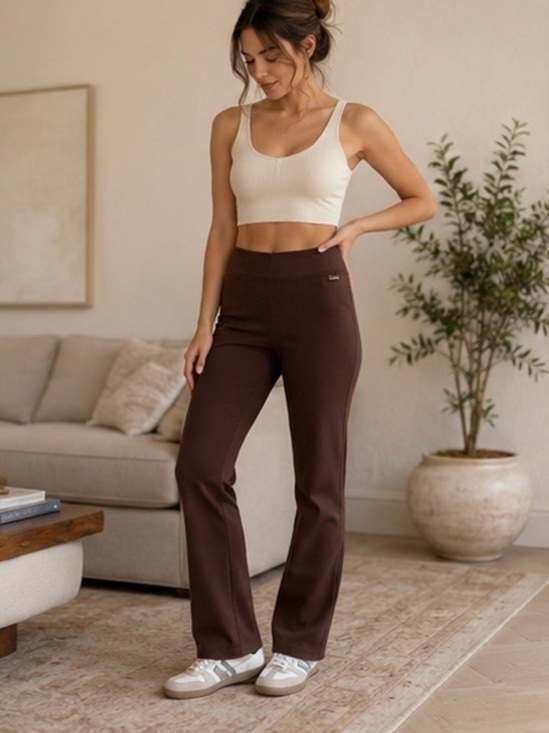 Calvin Klein Pants - Calvin Klein Brown Stretch Skinny Pants XL Pull On Career Pants